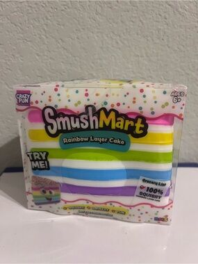 Authentic SmushMart Rainbow Layer Cake Squishy 🤗🌈🍰🤗🍰🌈🤗🍰